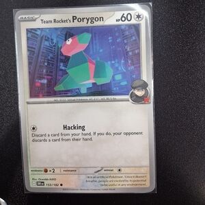 Pokemon Team Rocket's Porygon Trading Card - Multicolor